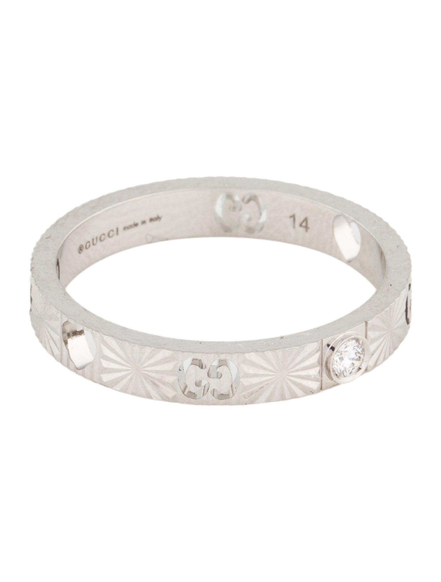 Gucci 18K Diamond Icon Heart Ring